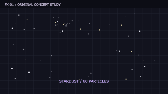 ゆっくり漂う星屑の自作見本